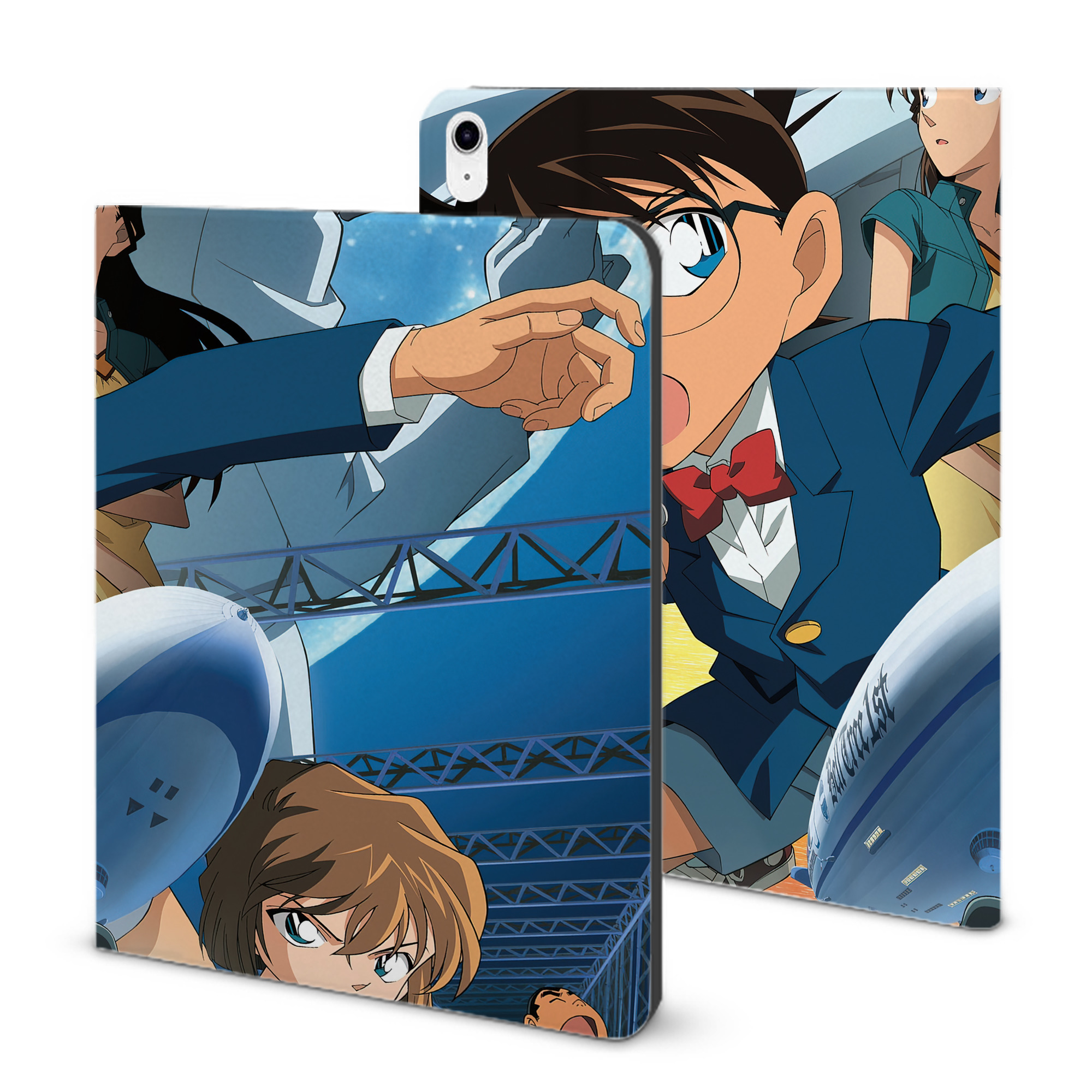（画像用） 名探偵コナン Detective Conan IPad ケース ブック型 PUレザー TPU 耐衝撃 軽量 薄型 ペン収納なし 全面保護 IPad 各モデル対応